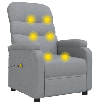 Massagestoel stof lichtgrijs 7