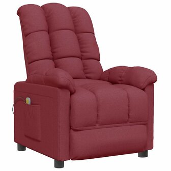 Massagestoel stof wijnrood 2
