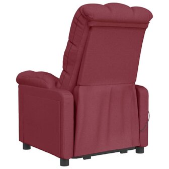 Massagestoel stof wijnrood 5