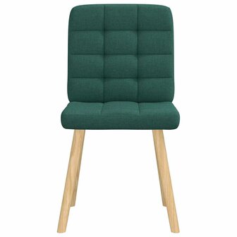 Eetkamerstoelen 4 st stof donkergroen 4