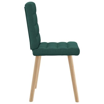 Eetkamerstoelen 4 st stof donkergroen 5