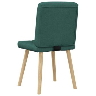 Eetkamerstoelen 4 st stof donkergroen 6