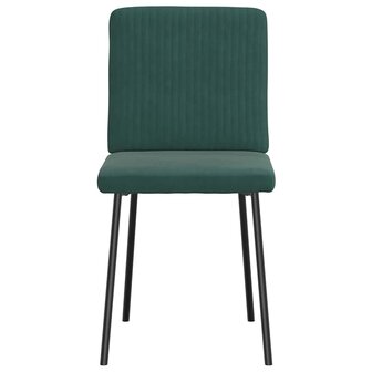 Eetkamerstoelen 2 st fluweel donkergroen 4