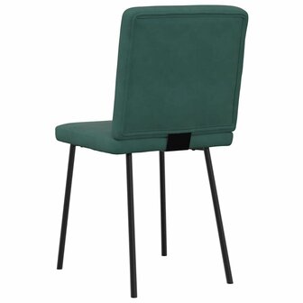 Eetkamerstoelen 2 st fluweel donkergroen 6