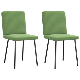 Eetkamerstoelen 2 st fluweel lichtgroen 2