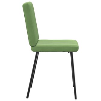 Eetkamerstoelen 2 st fluweel lichtgroen 5