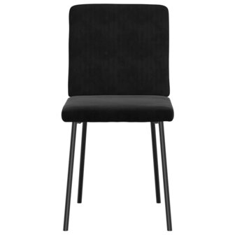 Eetkamerstoelen 2 st fluweel zwart 4