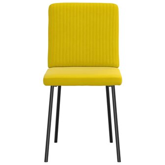 Eetkamerstoelen 2 st fluweel geel 4