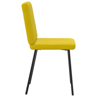 Eetkamerstoelen 2 st fluweel geel 5