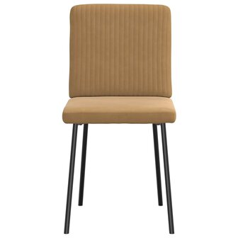 Eetkamerstoelen 2 st fluweel bruin 4