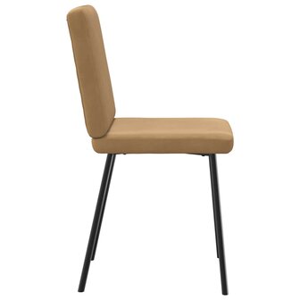 Eetkamerstoelen 2 st fluweel bruin 5