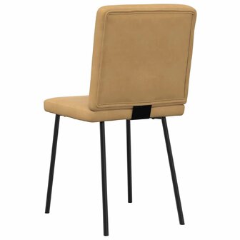Eetkamerstoelen 2 st fluweel bruin 6