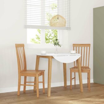 Eetkamerstoelen met kussens 2 st massief hout rubber 1