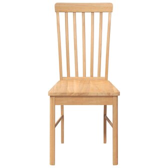 Eetkamerstoelen met kussens 2 st massief hout rubber 5