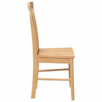 Eetkamerstoelen met kussens 2 st massief hout rubber 6