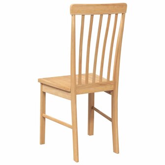Eetkamerstoelen met kussens 2 st massief hout rubber 7