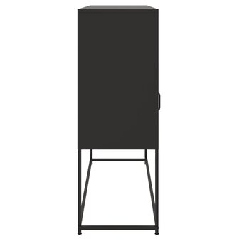 Dressoir 100,5x39x107 cm staal zwart 7