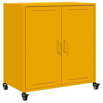 Dressoir 68,5x39x72 cm staal mosterdgeel 2