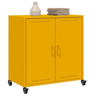 Dressoir 68,5x39x72 cm staal mosterdgeel 4