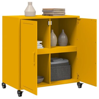 Dressoir 68,5x39x72 cm staal mosterdgeel 5