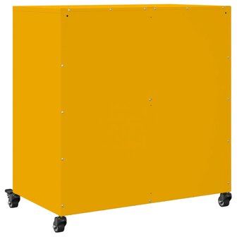 Dressoir 68,5x39x72 cm staal mosterdgeel 8