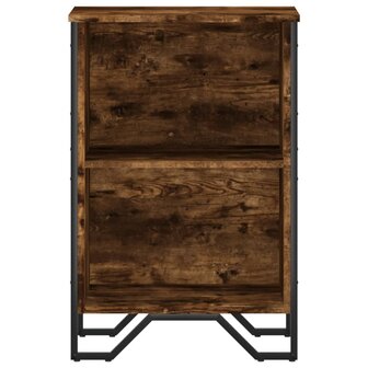 Boekenkast 50x31x74,5 cm bewerkt hout gerookt eikenkleurig 4