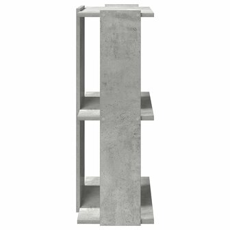 Boekenkast 3-laags 60x30x80 cm bewerkt hout betongrijs 5