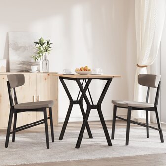 Eettafel Y-frame 80x50x75 cm massief grenenhout en staal 3