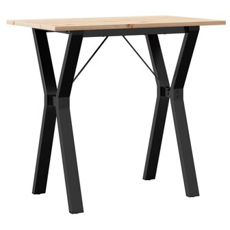 Eettafel Y-frame 80x50x75 cm massief grenenhout en staal 6
