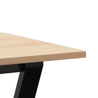 Eettafel Y-frame 80x50x75 cm massief grenenhout en staal 7