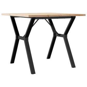 Eettafel Y-frame 90x90x75,5 cm massief grenenhout en staal 2