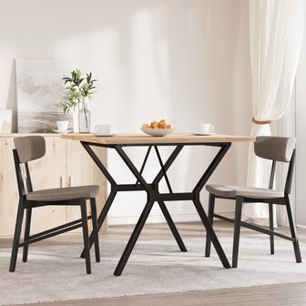 Eettafel Y-frame 90x90x75,5 cm massief grenenhout en staal 3
