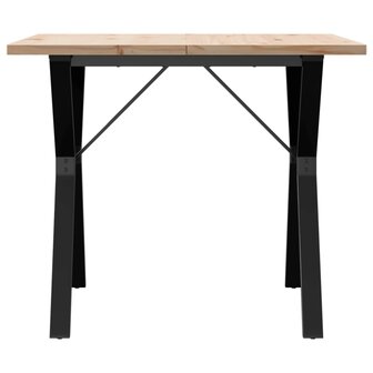 Eettafel Y-frame 90x90x75,5 cm massief grenenhout en staal 4