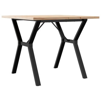 Eettafel Y-frame 90x90x75,5 cm massief grenenhout en staal 6