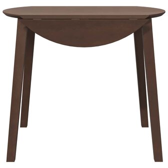 Eettafel bruin massief hout rubber 5