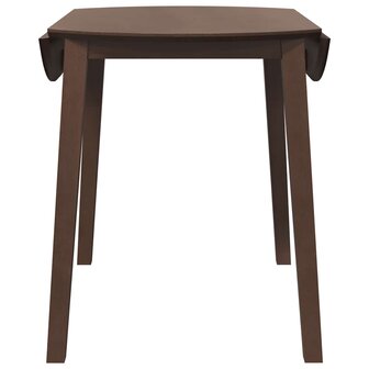 Eettafel bruin massief hout rubber 6