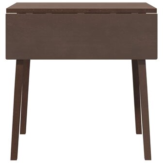 Eettafel bruin massief hout rubber 5