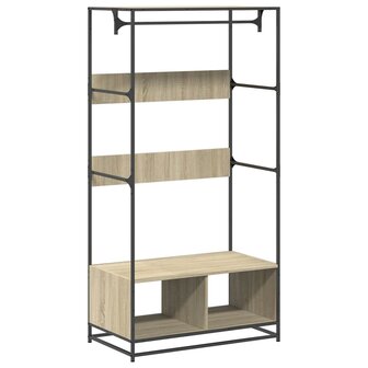Kledingkast 90x50x180 cm bewerkt hout sonoma eikenkleurig 2
