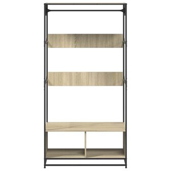 Kledingkast 90x50x180 cm bewerkt hout sonoma eikenkleurig 4