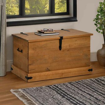 Opbergkist HALDEN 91x48x47 cm massief grenenhout 1