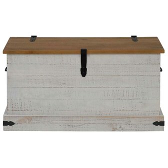 Opbergkist HALDEN wit 91x48x47 cm massief grenenhout 3