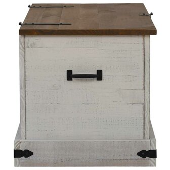 Opbergkist HALDEN wit 91x48x47 cm massief grenenhout 4