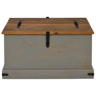 Opbergkist HALDEN grijs 91x91x47 cm massief grenenhout 3
