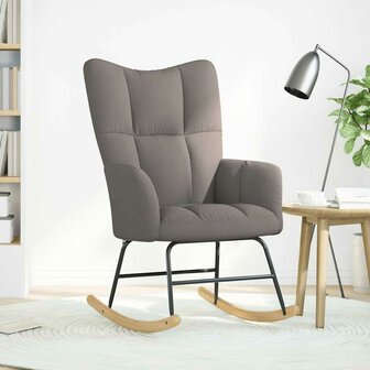 Schommelstoel stof taupe 2