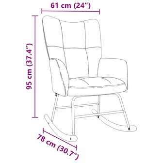 Schommelstoel stof taupe 8