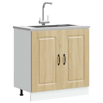 Spoelbakonderkast Kalmar 80x46x81,5cm bewerkt hout sonoma eiken 1