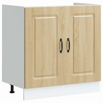 Spoelbakonderkast Kalmar 80x46x81,5cm bewerkt hout sonoma eiken 2