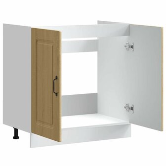 Spoelbakonderkast Kalmar 80x46x81,5cm bewerkt hout sonoma eiken 5