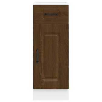Keuken onderkast Kalmar bewerkt hout bruin eikenkleur 4
