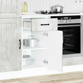 Keuken onderkast Lucca bewerkt hout betongrijs 2